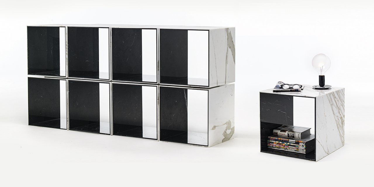 Découvrez un mobilier modulaire en marbre inédit en France