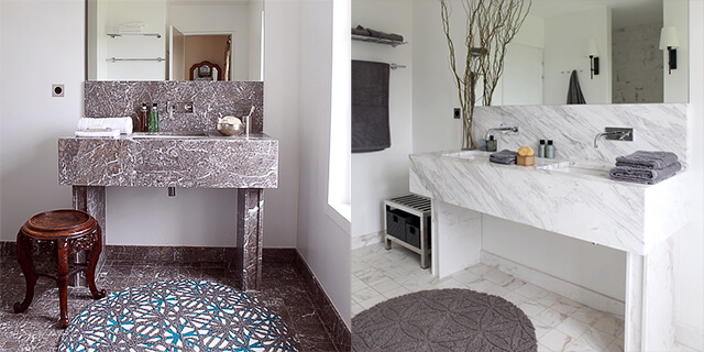 Vasque de salle de bain en marbre