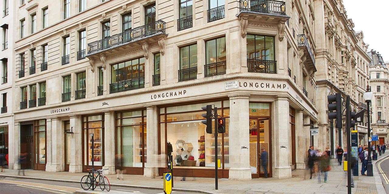 Longchamp Regent street Londres Les Projets Cristal Marbre Marbrier decorateur Paris